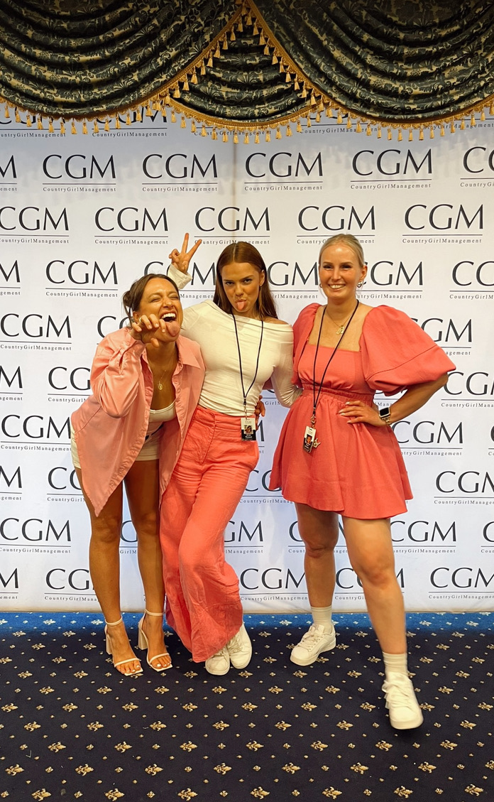 Alexandra Sarandis with the Country Girl Management event team